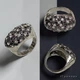 Кольцо на руку 17 размер белый металл камни белого и темно-серого цвета h кольца 14мм (23060221-01) - изображение 2