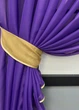 Кухонные шторки VR-Textil № 060к "Дуэт" с подвязками фиолетовый с темно-бежевым 330х170 см (50-234) - изображение 4