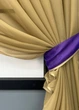 Кухонные шторки VR-Textil № 060к "Дуэт" с подвязками фиолетовый с темно-бежевым 330х170 см (50-234) - изображение 5