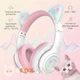 Бездротові навушники дитячі Bluetooth з мікрофоном PProove Kids Neko |BT6.0/AUX, 100H| Котячі вушка white - зображення 6