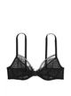 Комплект Білизни Victoria's Secret Very Sexy Shine Strappy Unlined Lace Low-Cut Demi Bra & Very Sexy Shine Strap Cutout Back Thong Panty Чорний 34DD-M - изображение 2