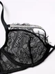 Комплект Білизни Victoria's Secret Very Sexy Shine Strappy Unlined Lace Low-Cut Demi Bra & Very Sexy Shine Strap Cutout Back Thong Panty Чорний 34DD-M - изображение 3