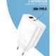 Мережевий зарядний пристрій WUW C208 PD30W+QC3.0 (USB+Type-C) white - изображение 2