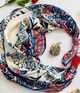 Шовкова хустка My Scarf "Королівський корал" 90 на 90 см прикрашений натуральним коралом - изображение 2