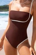 Купальник Cupshe XS темно коричневый 125047 - изображение 6