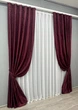 Комплект готовых штор VR-Textil Жаккард Мрамор Al1 № 1302ш Бордовый 100х270 см 2 шт (31-730) - изображение 3