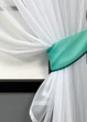 Кухонный комплект VR-Textil № 062к шторка с ламбрекеном бирюзовый с белым 150х170 см (52-1170) - изображение 4