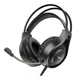 Накладные игровые наушники-гарнитура Hoco W106 Tiger с микрофоном, интерфейс AUX/2xAUX IN и OUT кабель 1.8m Black - изображение 1