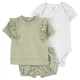 Комплект Carter's 3в1 боді, футболка, шорти для дівчинки 81-86 см (1S537010_24M) - зображення 1