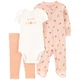 Комплект Carter's 3в1 чоловічок, боді, лосини для дівчинки 55-61 см (1R038510_3M) - зображення 1
