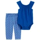 Комплект Carter's 2в1 боді штани для дівчинки 69-72 см (1Q464610_9M) - изображение 1