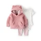 Комплект Carter's 3в1 боді, худі, штани для дівчинки 55-61 см (1U039510_3M) - зображення 1