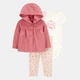 Комплект Carter's 3в1 кофта, боді, штани для дівчинки 55-61 см (1S938810_3M) - зображення 1
