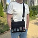 Тактична сумка через плече з Velcro під шеврони і патчі | Чорна сумка з 3 відділеннями, Оксфорд - зображення 1