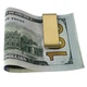 Затискач для грошей металевий золотистий 5 см | Кліпса для купюр Money Clip (C6505) - зображення 4
