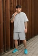 Літній комплект сорочка+шорти Staff en light gray XS - зображення 1