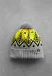 Шапка Staff gray & yellow pattern pompon One Size - изображение 1