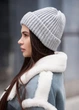 Женская шапка стаф светло-серая однотонный аксессуар Staff 17 light gray Универсальный (367377) - изображение 2