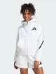 Толстовка на молнии с капюшоном женская Adidas W Z.N.E. Fz JE7849 2XS White (4067896194721) - изображение 6