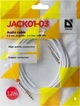 Кабель AUX Audio TRS M/M 1.2м JACK01-03 белый Defender - изображение 3