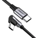 Кабель USB 2.0 Type-C M-M, 3 м, 90°, 60W Черный, US255 UGREEN - изображение 2