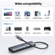 Хаб USB 3.2 Type-C -> 1xUSB-A 3.2/ 1xUSB-A 2.0/2xUSB-C 3.2/ RJ45 PD CM512 сірий UGREEN - зображення 6