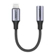 Перехідник Lightning --> 3.5 mm 10cm Headphone Jack Adapter Model US211 UGREEN Сірий - зображення 1