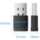 Адаптер WiFi Vention 2.4GHz/5GHz 150/433 Мбит/с, USB - изображение 3