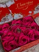 Подарочный набор кулон с проекцией I love you на 100 языках мира я тебя люблю + 9 роз из мыла розовые в коробочке (НС-058) - изображение 6