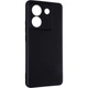 Чехол Silicone Case для телефона Poco M7 Pro 5G бампер с микрофиброй черный - изображение 3