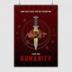 Постер Элита, Elite:Dangerous, Fight For Humanity, постер для геймера, космический корабль, sci-fi, A3 42×30 см (id3343) - изображение 1
