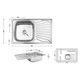 Кухонна мийка Brinex 7848 0,8 мм Micro Decor (BRIN7848MDEC08) - зображення 3