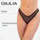 Труси жіночі бразиліана із сітки в горошок Giulia Glam 2239/40 M Black dots, напівпрозорі трусики, чорні бразиліани - зображення 1