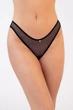 Труси жіночі бразиліана із сітки в горошок Giulia Glam 2239/40 M Black dots, напівпрозорі трусики, чорні бразиліани - зображення 3