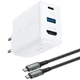 СЗУ Acefast A17 PD65W GaN (1USB-A/1C/1HDMI) + кабель Type-C to Type-C White - изображение 2