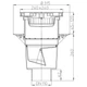 Дворовий трап Hutterer&Lechner HL616L/1 вертикальний з обтискним фланцем - зображення 3