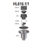Дворовий трап Hutterer&Lechner HL616.1/1 вертикальний з обтискним фланцем 260х260/226х226мм чавун - зображення 2