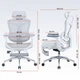 Офісне крісло Sihoo DORO C300L Mesh White with footrest (DORO-C300L-A3-102-JT) - зображення 15