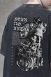 Чоловіча Виварена Оверсайз Футболка Without Washed З Принтом Greek L/XL Black - изображение 2