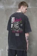 Чоловіча Виварена Оверсайз Футболка Without Washed З Принтом Feelings L/XL Black - изображение 1