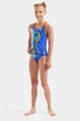 Купальник для девочек Arena PAINTING SWIMSUIT V BACK Синий, Оранжевый 128 см (010744-830 128) - изображение 3