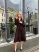 Сукня вельветова з паском шоколад 42-44 (с2- #370/) - зображення 2
