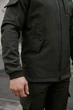 Мужская куртка Intruder Softshell удлиненная с защитой горла водоотталкивающая с капюшоном и с 4 карманами хаки/4XL - изображение 4