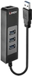 USB Hub Lindy USB 3.0 Hub & Gigabit Ethernet Converter Black (4002888431767) - obraz 2