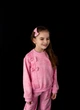 Детский свитшот для девочки с бантиками с мраморным эффектом Розовый 98-104 (SvDMB-2) - изображение 1