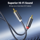 Аудіокабель UGREEN AV104 2RCA Male to 2RCA Male Cable 5m (Black) (UGR-10520) - зображення 3