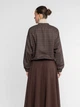 Бомбер жіночий коричневий у клітину трикотажний Arber Bomber jacket WH1 WKR-37 XS коричневий (W17.01.39.531) - изображение 4