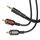Кабель AUX — 2 RCA 1 м Borofone BL11 - зображення 1