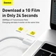 Кабель Baseus Superior Series Fast Charging Type-C to Lightning PD 20W 0.25м (CATLYS-02) White - зображення 14