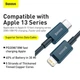 Кабель Baseus Superior Series Fast Charging Type-C to Lightning PD 20W 1м (CATLYS-A03) Blue - изображение 15